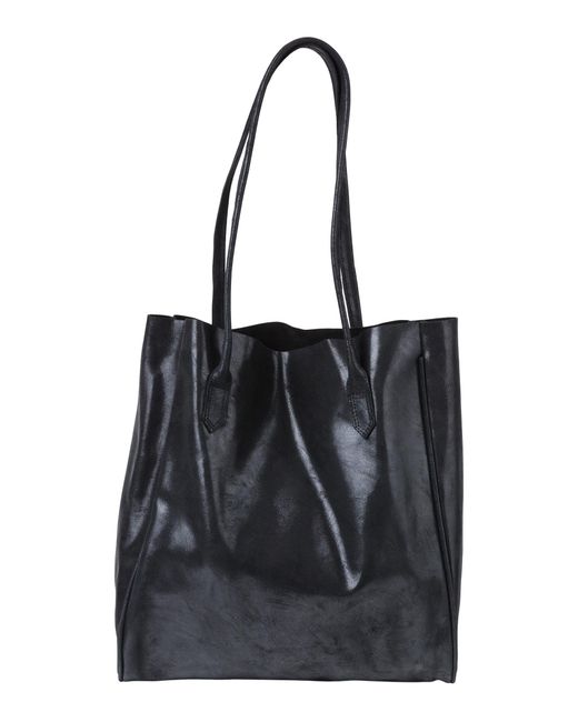 CoFi Amy Printed Leather Tote Bag in Black | Lyst