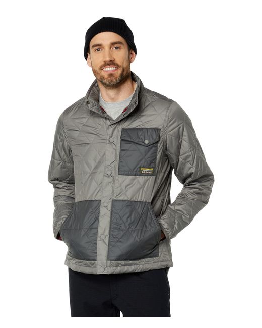 L.L. Bean Katahdin Insulated Shirt Jacket Regular in Gray for Men Lyst