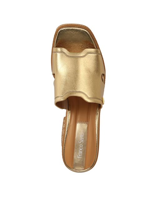 Franco Sarto Brown Florence Fashion Slide Heeled Sandals