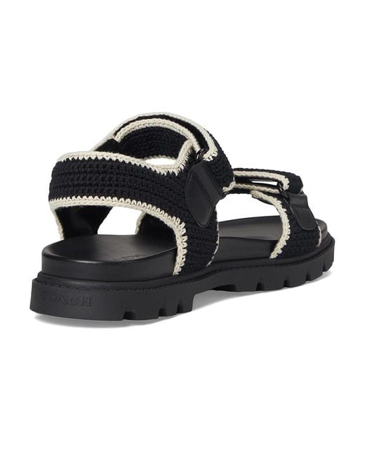 COACH Black Flat Sandals