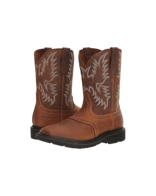 Ariat Brown Sierra Wide Square Toe Cowboy Boots 13 Ee for men