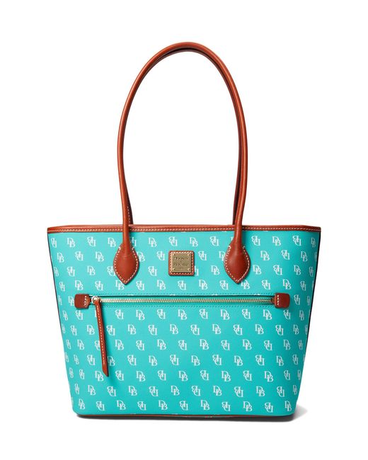 Dooney & Bourke Leather Gretta Tote in Green (Blue) Lyst