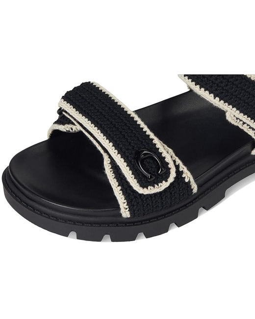 COACH Black Flat Sandals
