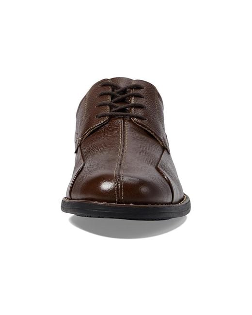 Johnston & Murphy Brown Shuler Causal Dress Bike Toe Oxford Plain Toe Shoes 9.5 M (D) Leather for men