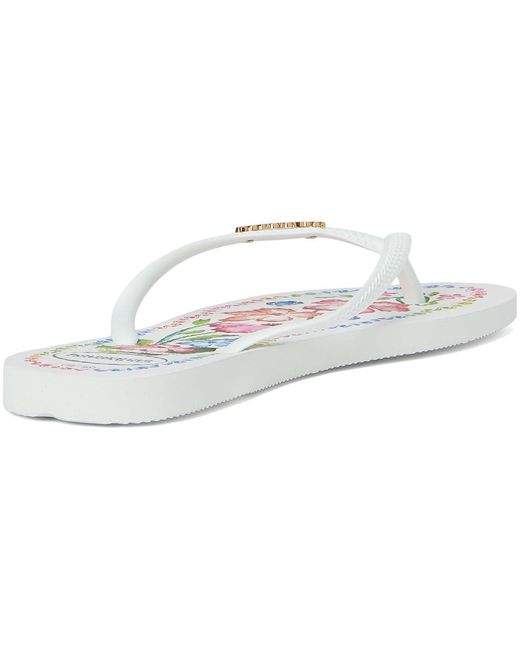 Havaianas White Slim Tropicalia Vibes Sandals Sandals, Rubber