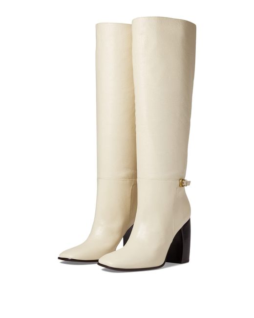 Tory Burch Banana Heel Buckle Boot 100 Mm in Natural | Lyst