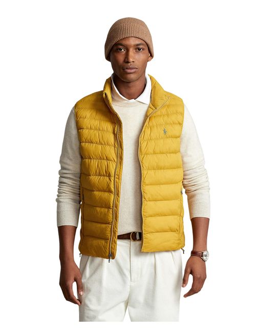 Polo Ralph Lauren Synthetic The Packable Vest in Gold (Metallic) for ...