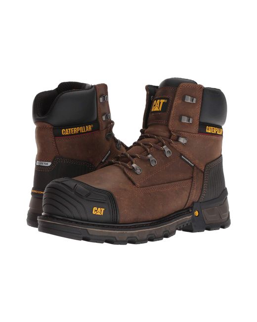 Caterpillar Brown Excavator XL 6" Medium/Wide Composite Toe Work Boots for men