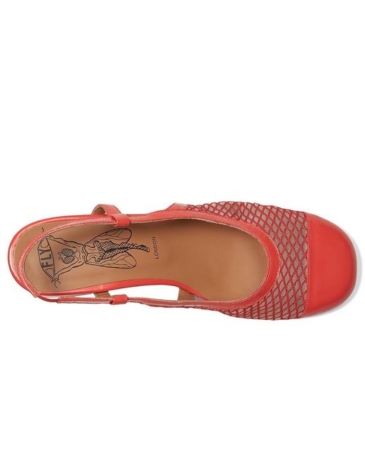 Fly London Red Soki273Fly Flat Shoes, Leather/Rubber