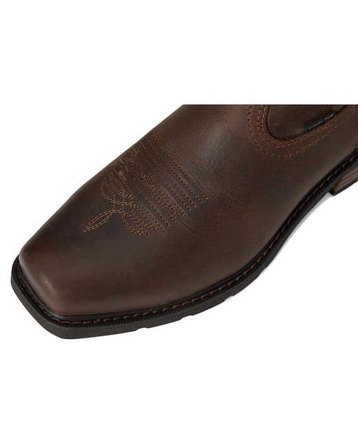 Ariat Brown Ironside Square Toe Steel Toe Work Boots Cowboy Boots 10.5 D for men