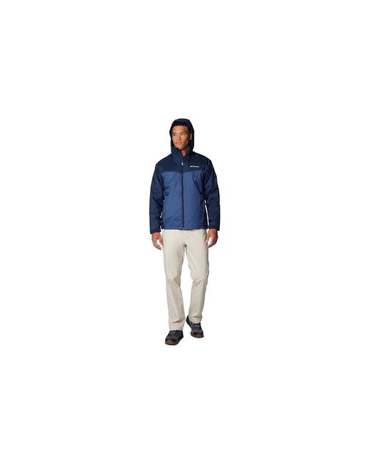 Columbia Blue Glennaker Ii Sherpa Lined Jacket Jacket Collegiate/Dark Mountain, Nylon/Polyester for men