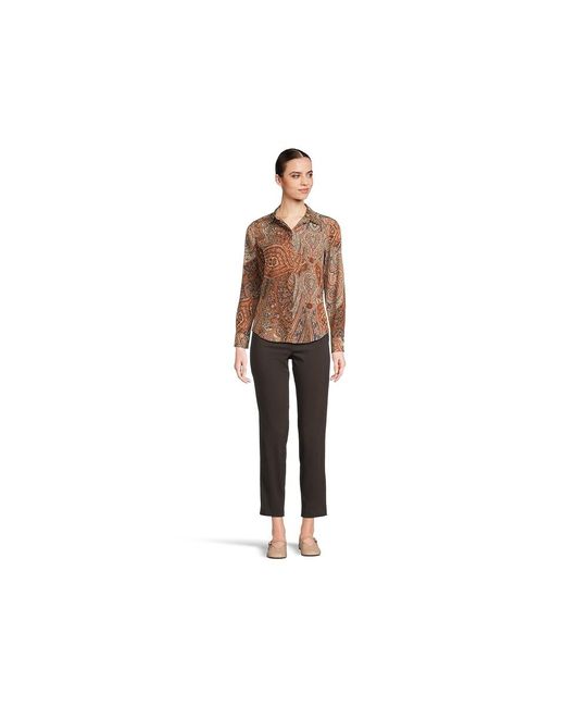 Ralph Lauren Black Classic Fit Paisley Crepe Shirt Clothing, Polyester