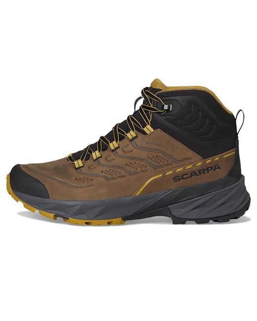 SCARPA Black Rush 2 Pro Mid Gtx Climbing Shoes/Sulphur Eu 41.5 (Us 8.5) D for men
