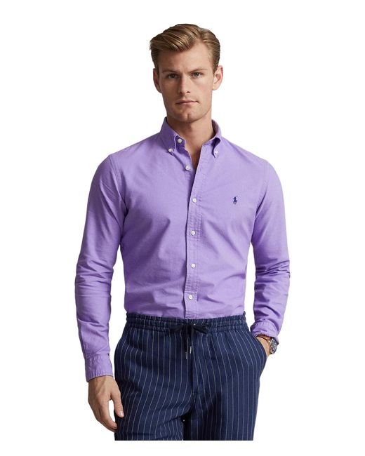 Polo Ralph Lauren Purple Classic Fit Garment-dyed Oxford Shirt for men