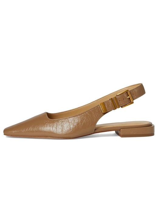 MICHAEL Michael Kors Black Darrington Sling Flat High Heels, Faux Leather