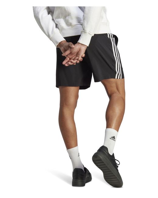 Adidas Black Aeroready Essentials Chelsea 3-stripes Shorts for men