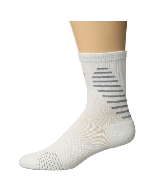Adidas White Running Mid-crew Sock Single