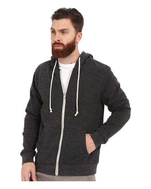 Threads For Thought Synthetic Triblend Zip Front Hoodie in Heather ...