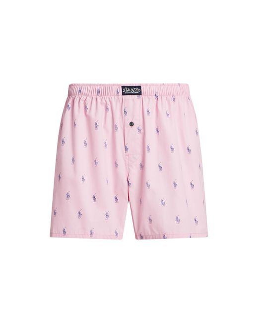Polo Ralph Lauren Pink All Over Pony Player Woven Boxer for men
