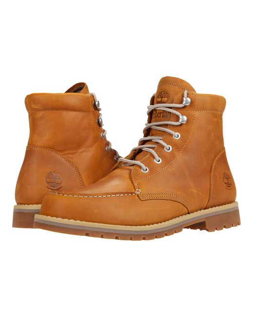 Timberland Leather Redwood Falls Waterproof Moc Toe Boot in Brown for ...