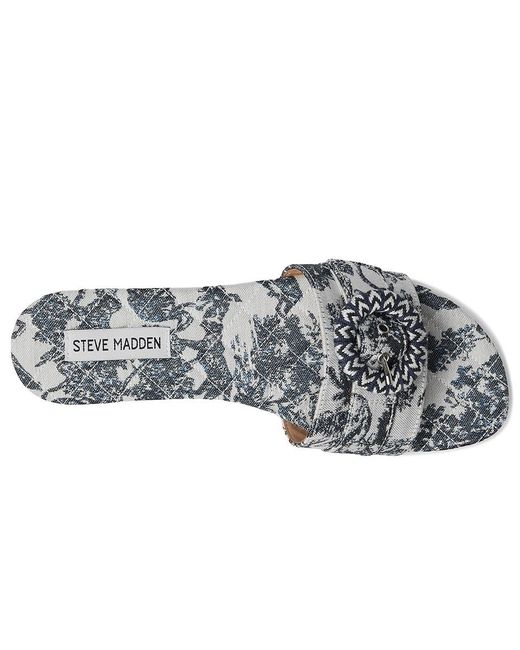 Steve Madden Blue Merla Sandals, Cotton