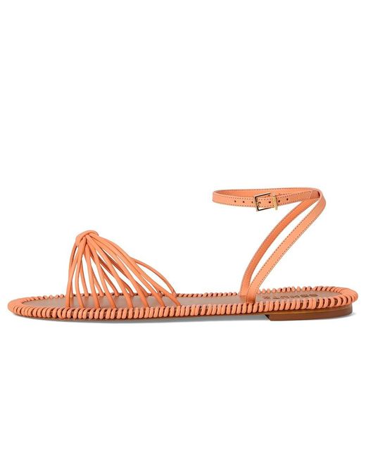 SCHUTZ SHOES Red Livia Flat Wedge Shoes, Leather
