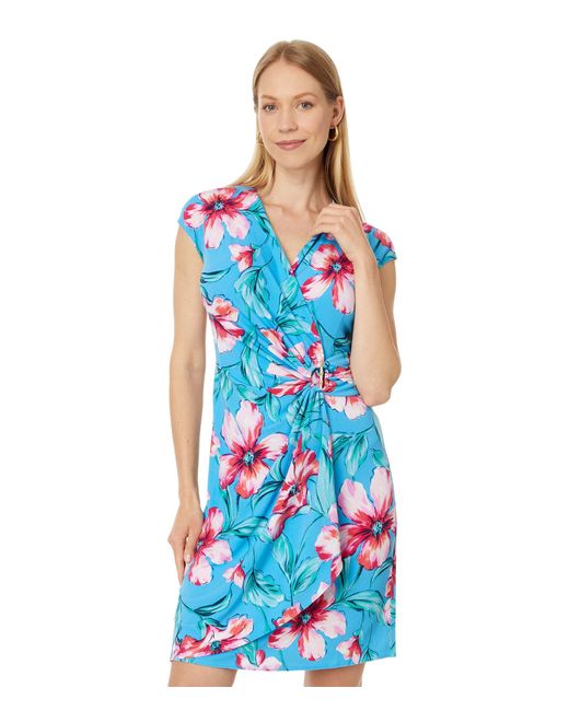 Tommy Bahama Blue Clara Stripe Barts Blossom Dress