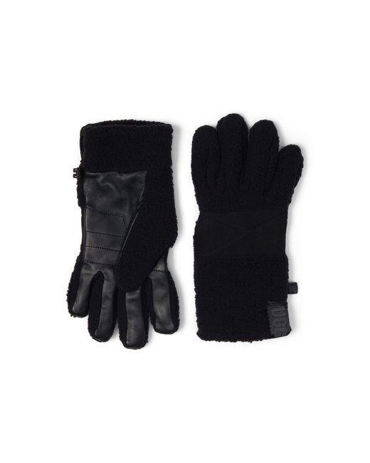 UGG Sherpa Gloves With Conductive Tech Palm Patch in Black for Men | Lyst