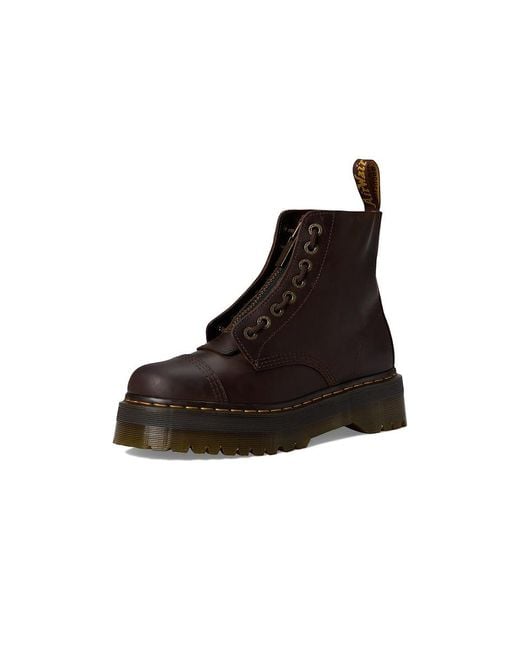 Dr. Martens Black Sinclair Leather Platform Boots Shoes Uk 3 (Us 4
