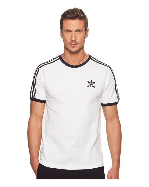 adidas 3 stripe t shirt mens