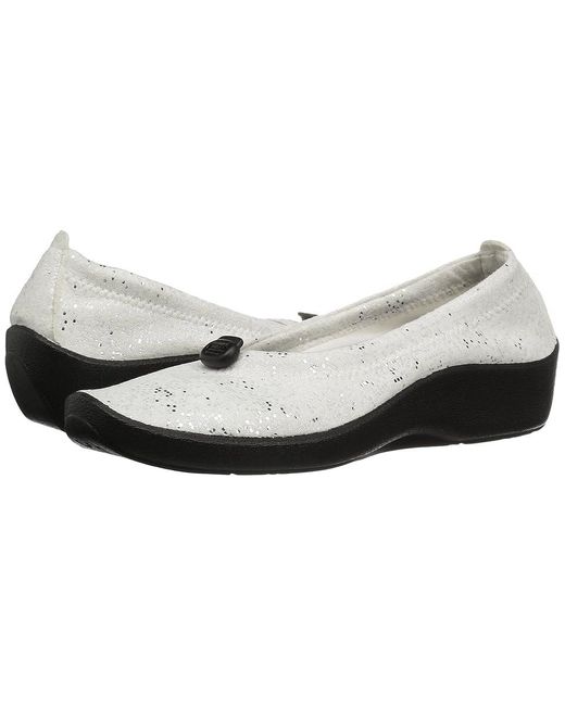 Arcopedico White L14 ( Sparkle) Flat Shoes
