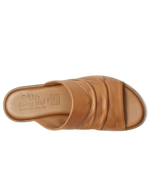 Spring Step Brown Jaleel Sandals, Leather