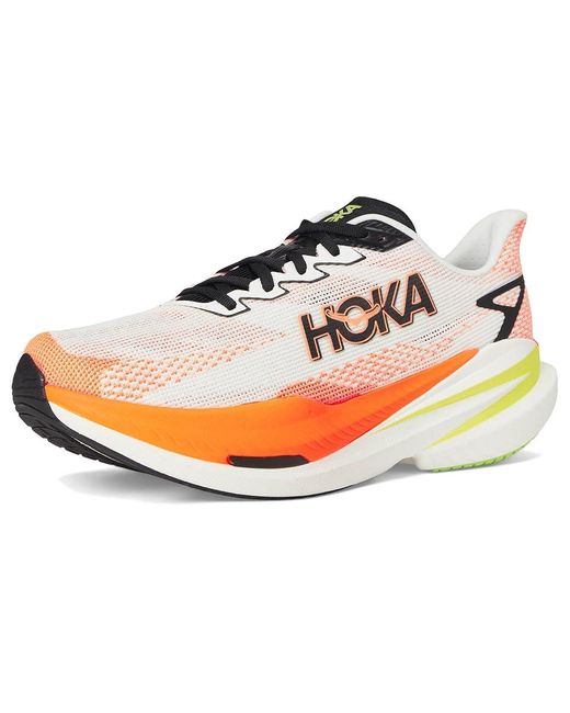 Hoka One One Black Mach X 3 Running Shoes/Neon Tangerine 7 D for men