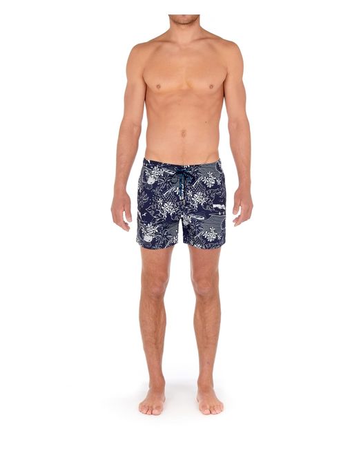 Hom Synthetic Tropic Beach Boxer in Blue for Men | Lyst