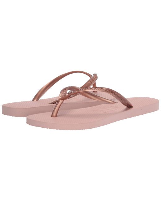 havaianas gold rose