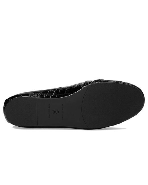 Stuart Weitzman Black Britt Bow Loafer Dress Sandals, Leather
