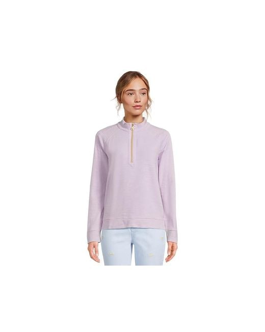 Lilly Pulitzer Purple Ashlee Pullover Sweatshirt, Cotton/Polyester