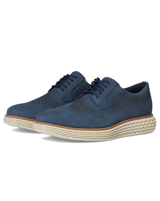 Cole Haan Blue Original Grand 2.0 Lace Up Wing Tip Shoes Big Dipper Nubuck/Ancient Scroll 13 D for men