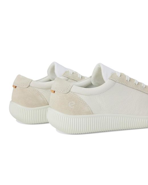 Ecco White Soft Zero Shoes/ Shadow, Leather