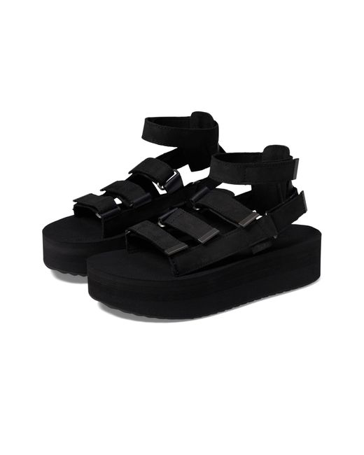 teva flatform leather
