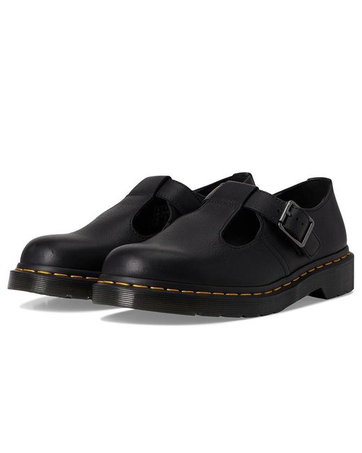 Dr. Martens Black Polley T Bar Shoes Flat Shoes Uk 3 (Us 4