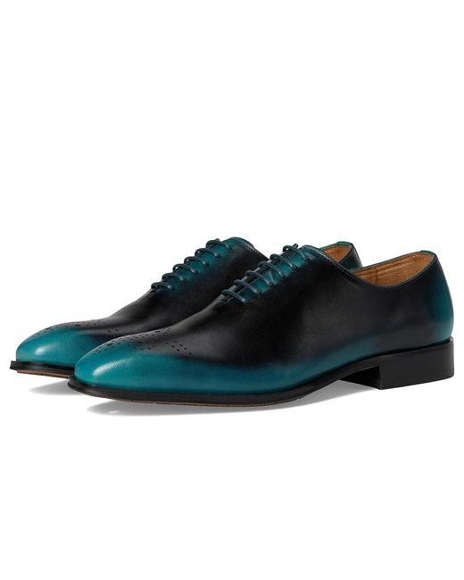 Stacy Adams Blue Hallquist Plain Toe Lace-Up Shoes, Leather for men