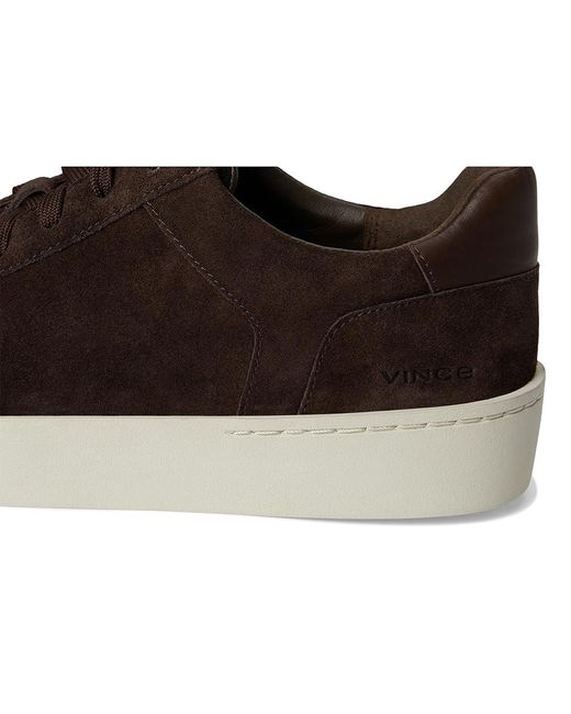 Vince Black Peyton Lace-Up Sneakers Shoes, Leather for men