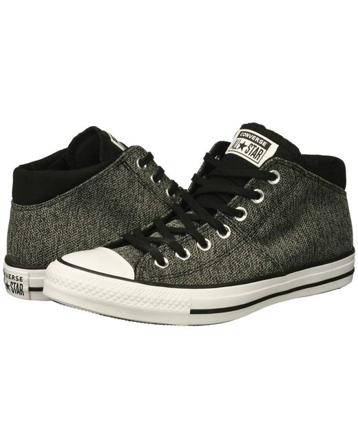 Converse Black Chuck Taylor All Star Knit Madison Mid Sneaker