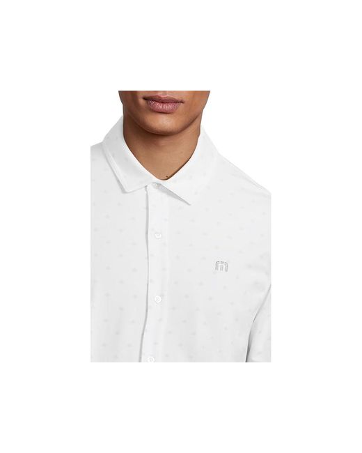 Travis Mathew Black Set A Course Short Sleeve Knit, Cotton/Down/Elastane for men