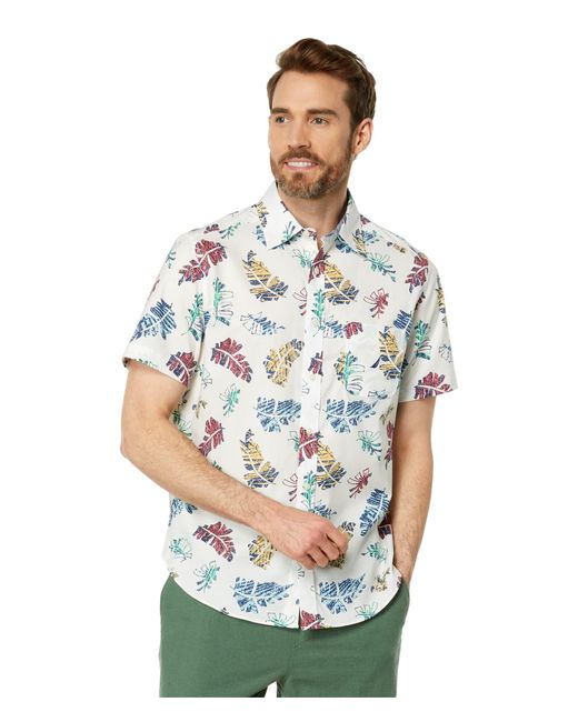 Nautica Sustainably Crafted Printed Short Sleeve Shirt in Blue for Men |  Lyst