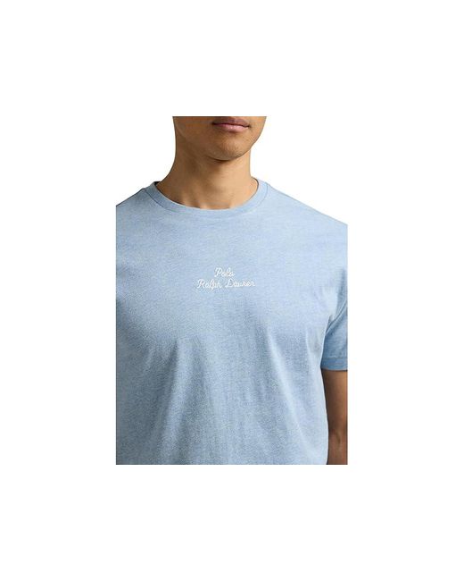 Polo Ralph Lauren Blue Classic Fit Logo Jersey T-Shirt Clothing, Cotton/Jersey for men