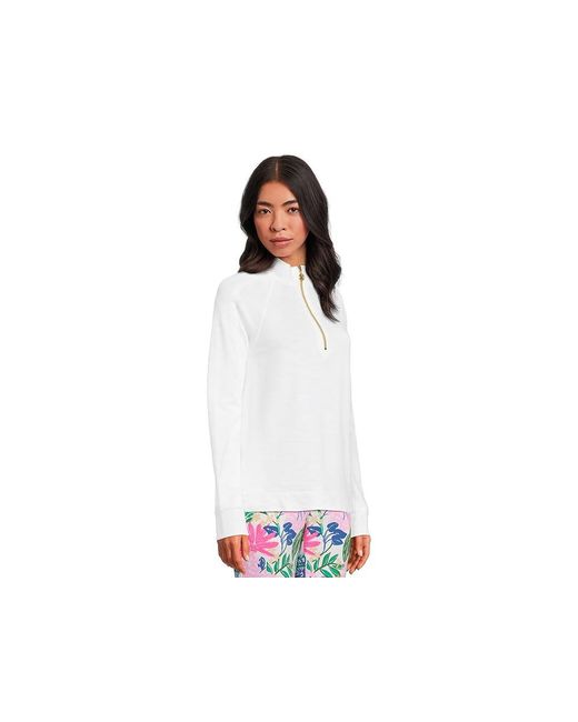 Lilly Pulitzer Black Ashlee Pullover Sweatshirt, Cotton/Polyester