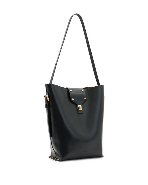 AllSaints Miro Shoulder Bag in Black | Lyst