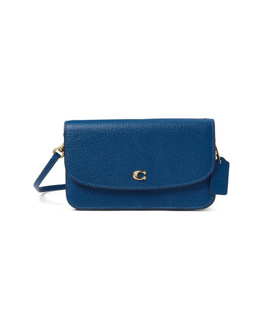 COACH Polished Pebble Leather Hayden Crossbody in Blue Lyst